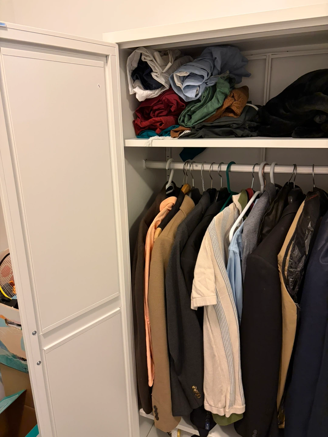 White Wardrobe Cabinet - photo 4