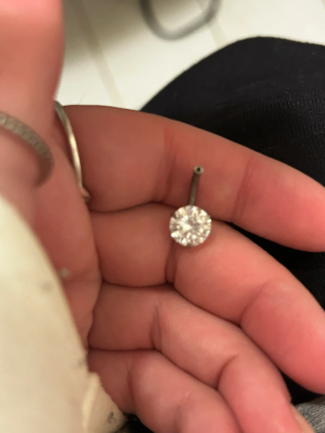 Belly Button Ring with Gem #freecycle