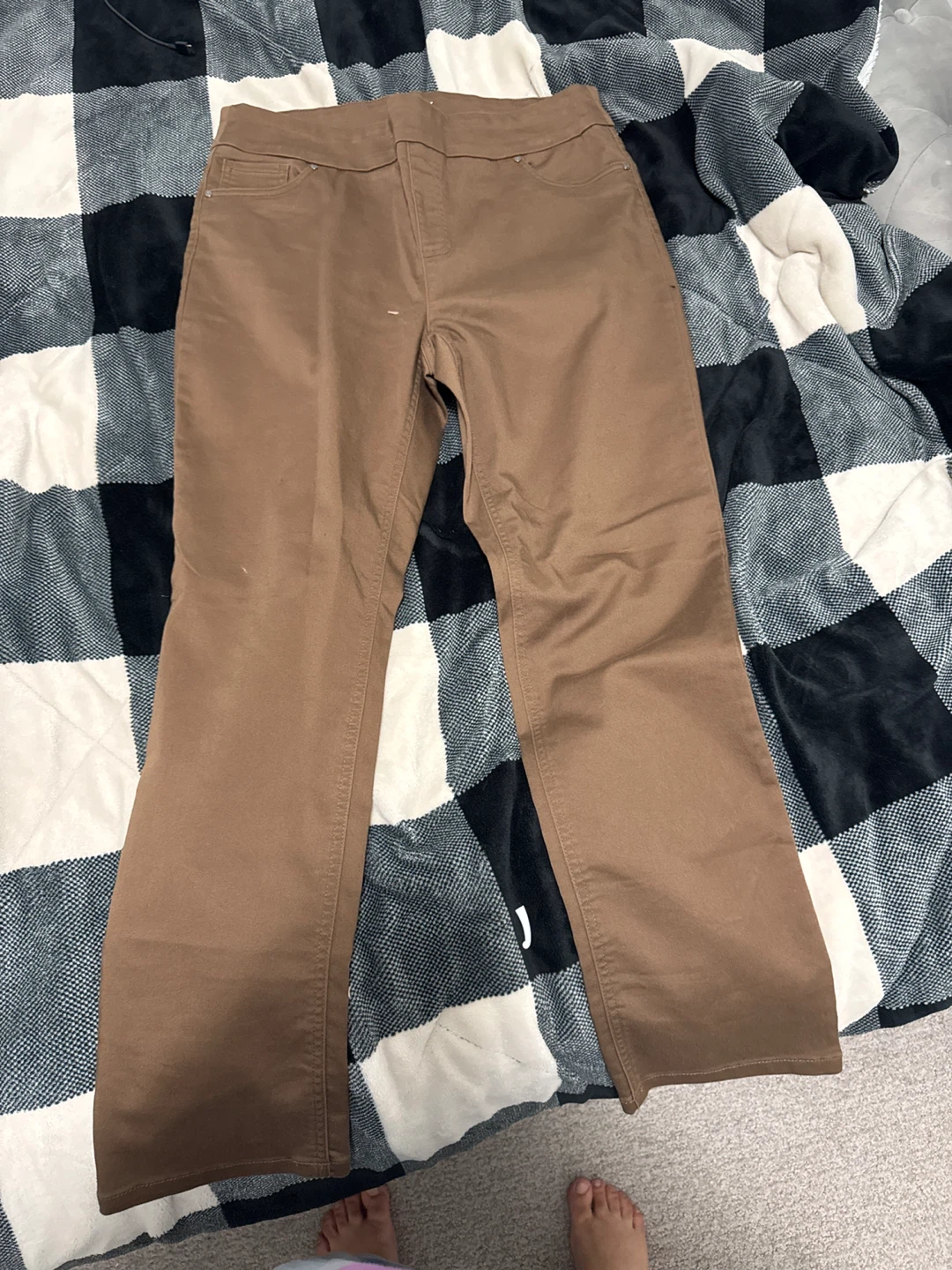 Brown Pull-On Pants
