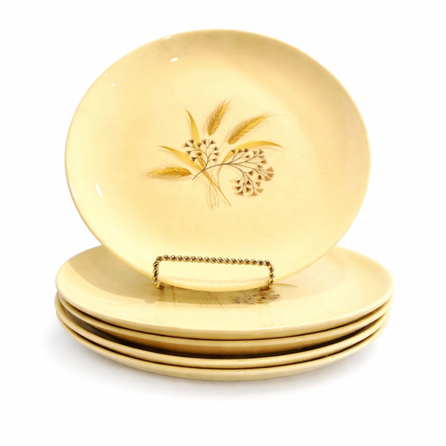 Sovereign Potters Sun Burst Wheat Plates Set of 5, 10”