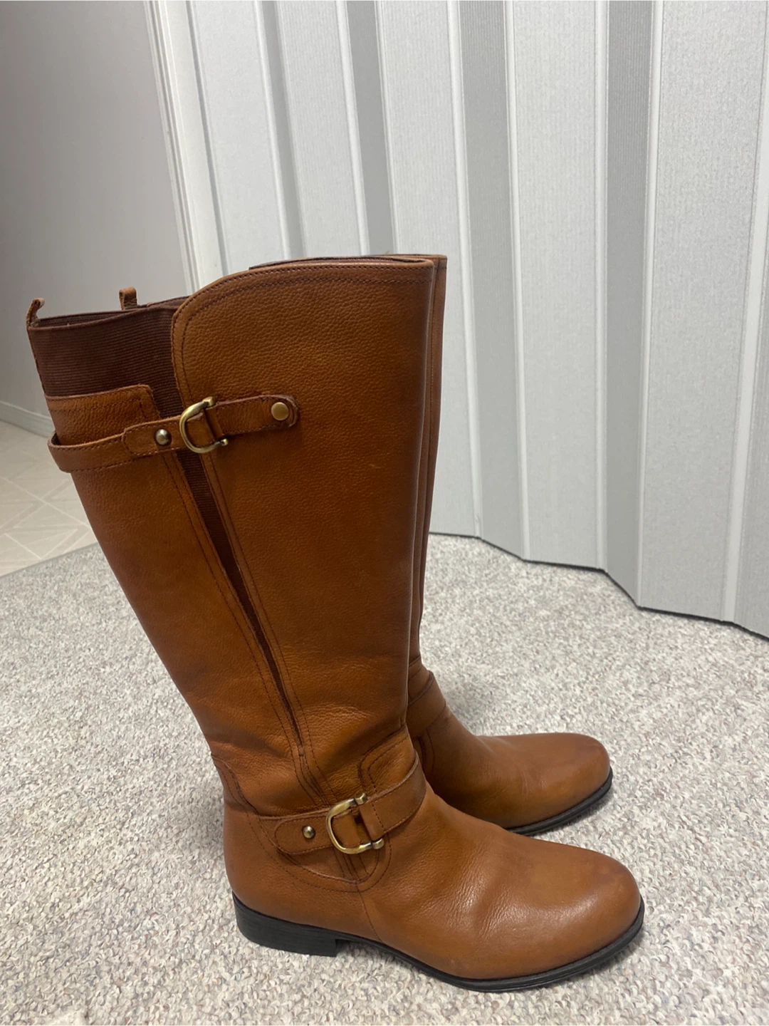 Brown Leather Riding Boots - Size 8 - photo 2