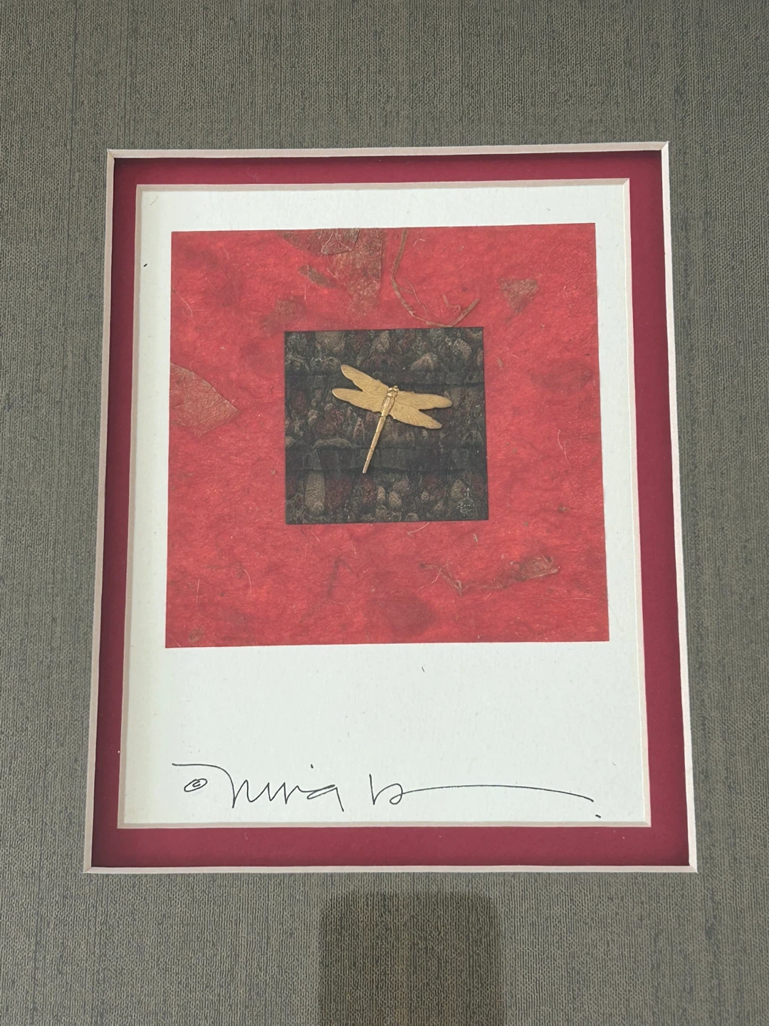 🥕Framed Dragonfly Art