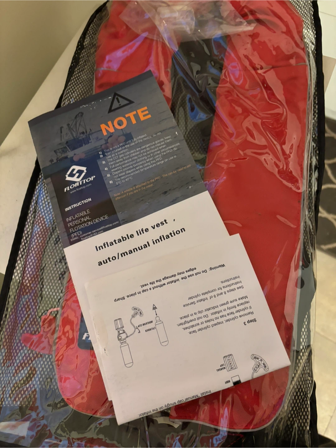 FLOATOP Inflatable Life Vest - New in Bag - photo 2