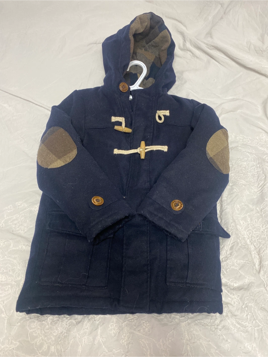 Kids Navy Blue Duffle Coat