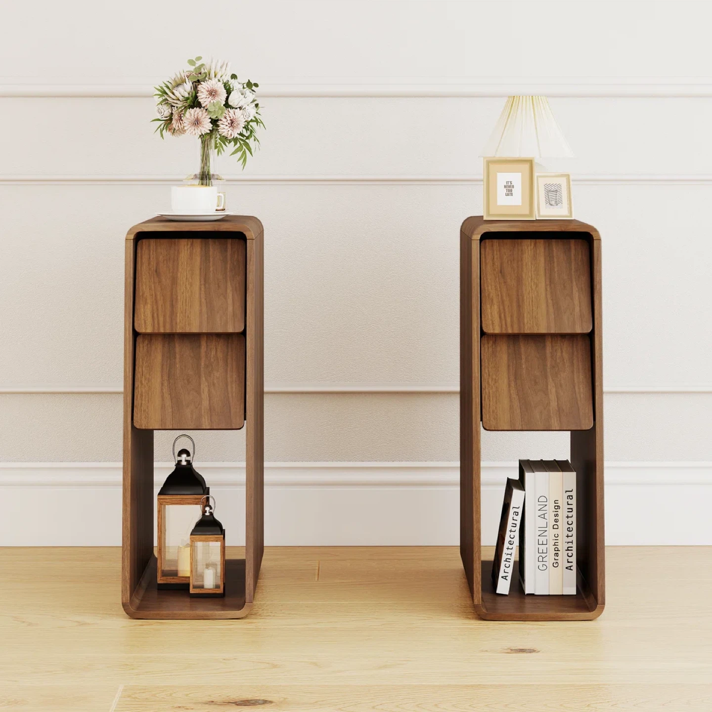 Narrow Tall Nightstand /Side Table( set of 2) - photo 5