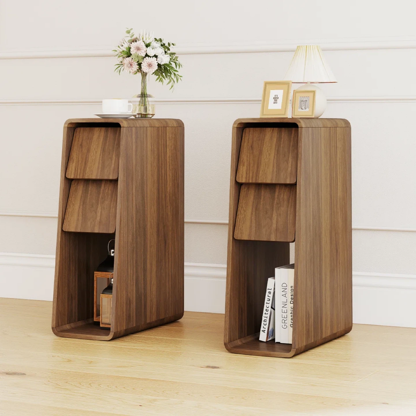 Narrow Tall Nightstand /Side Table( set of 2) - photo 4