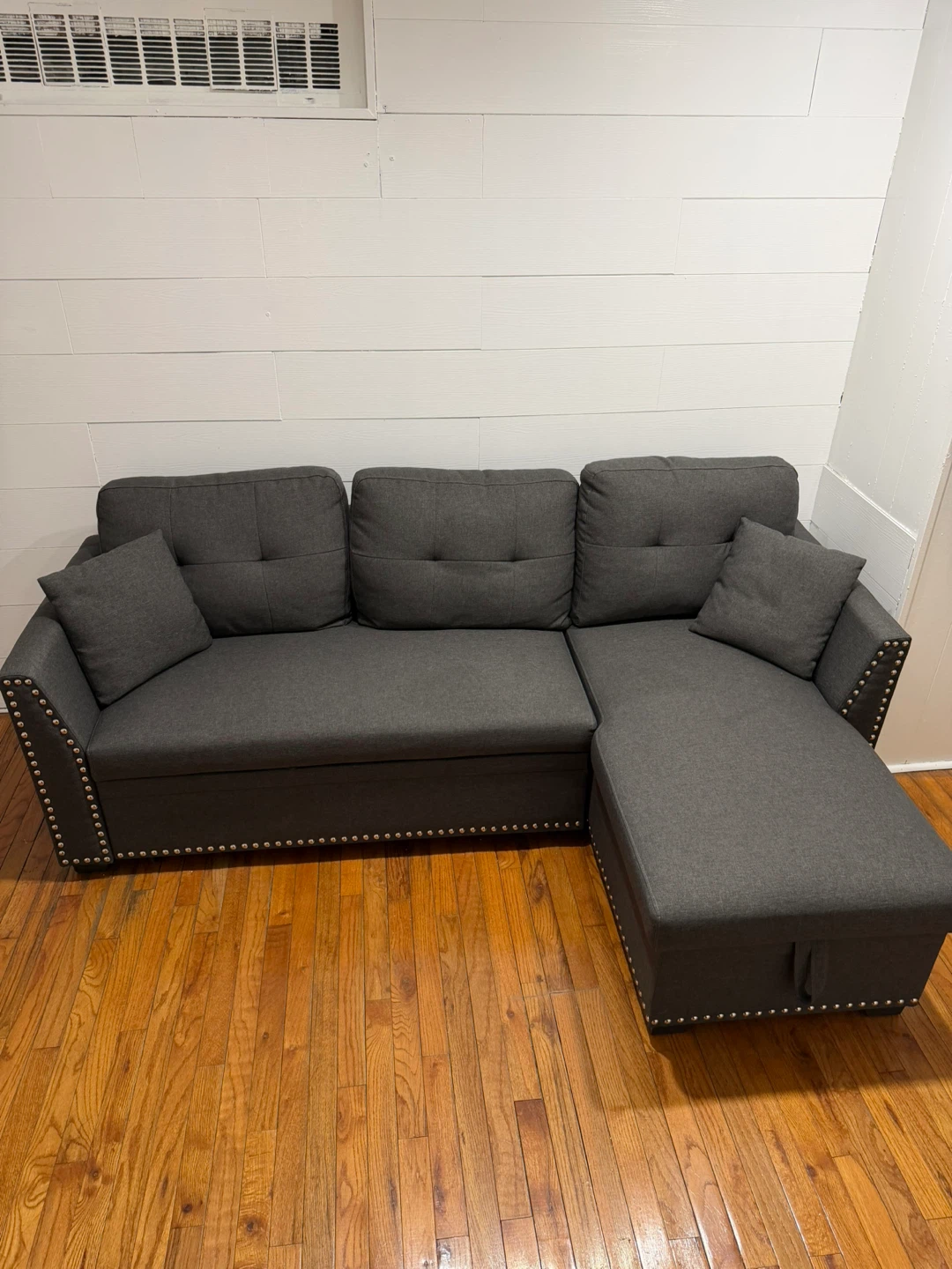 Gray Sectional Sofa with Storage - photo 2