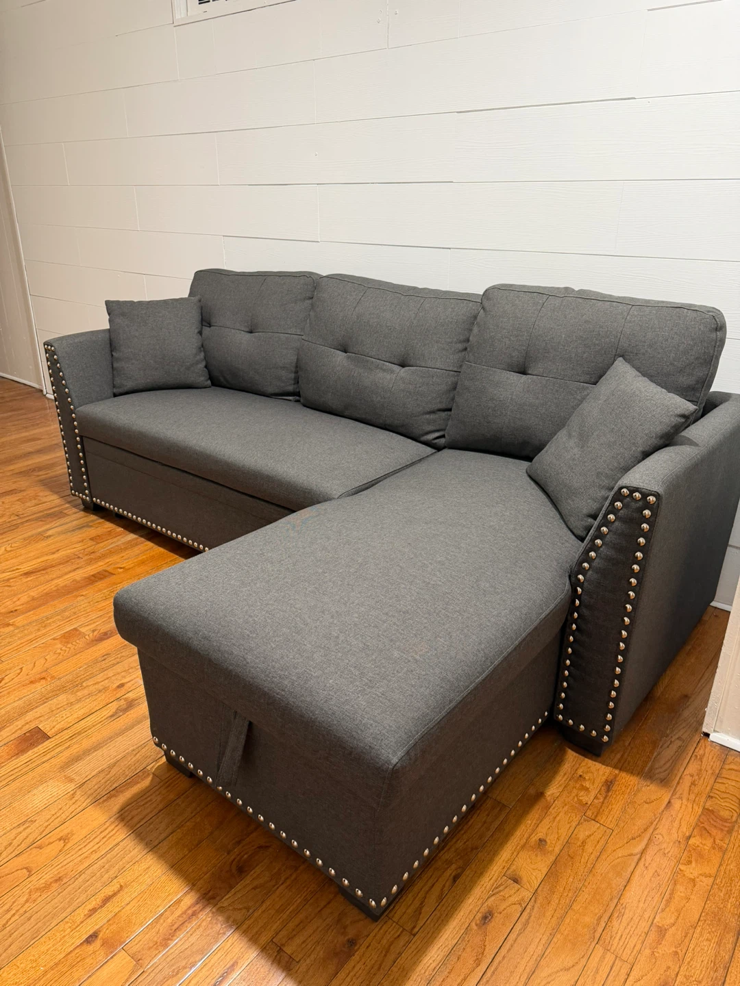 Gray Sectional Sofa with Storage - photo 3