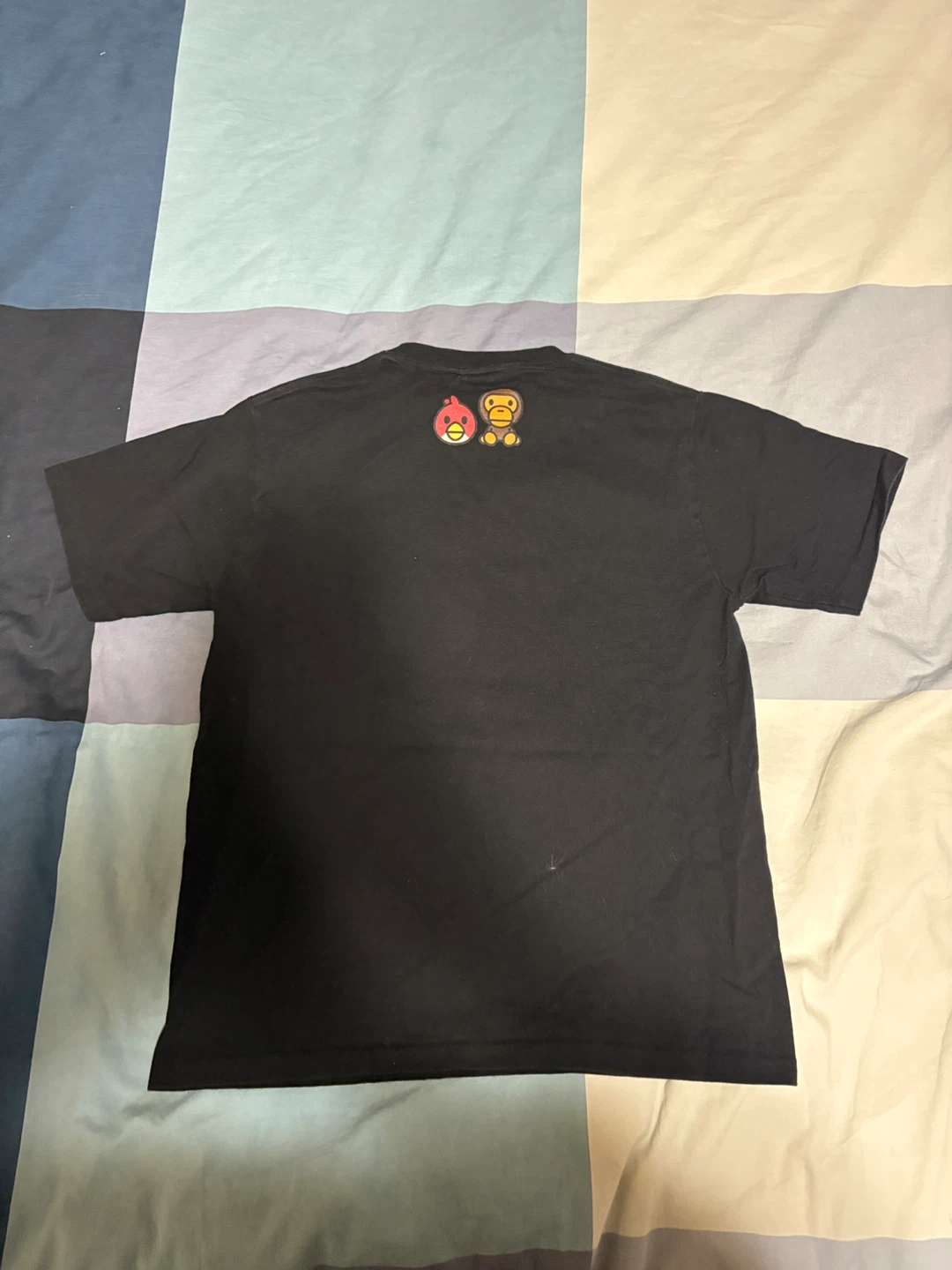 Bathing Ape x Angry Birds Black Tee - Size M - photo 2
