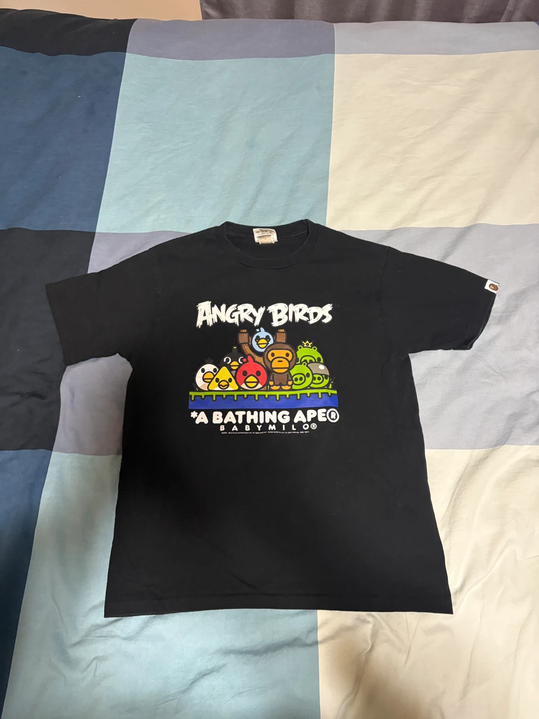 Bathing Ape x Angry Birds Black Tee - Size M