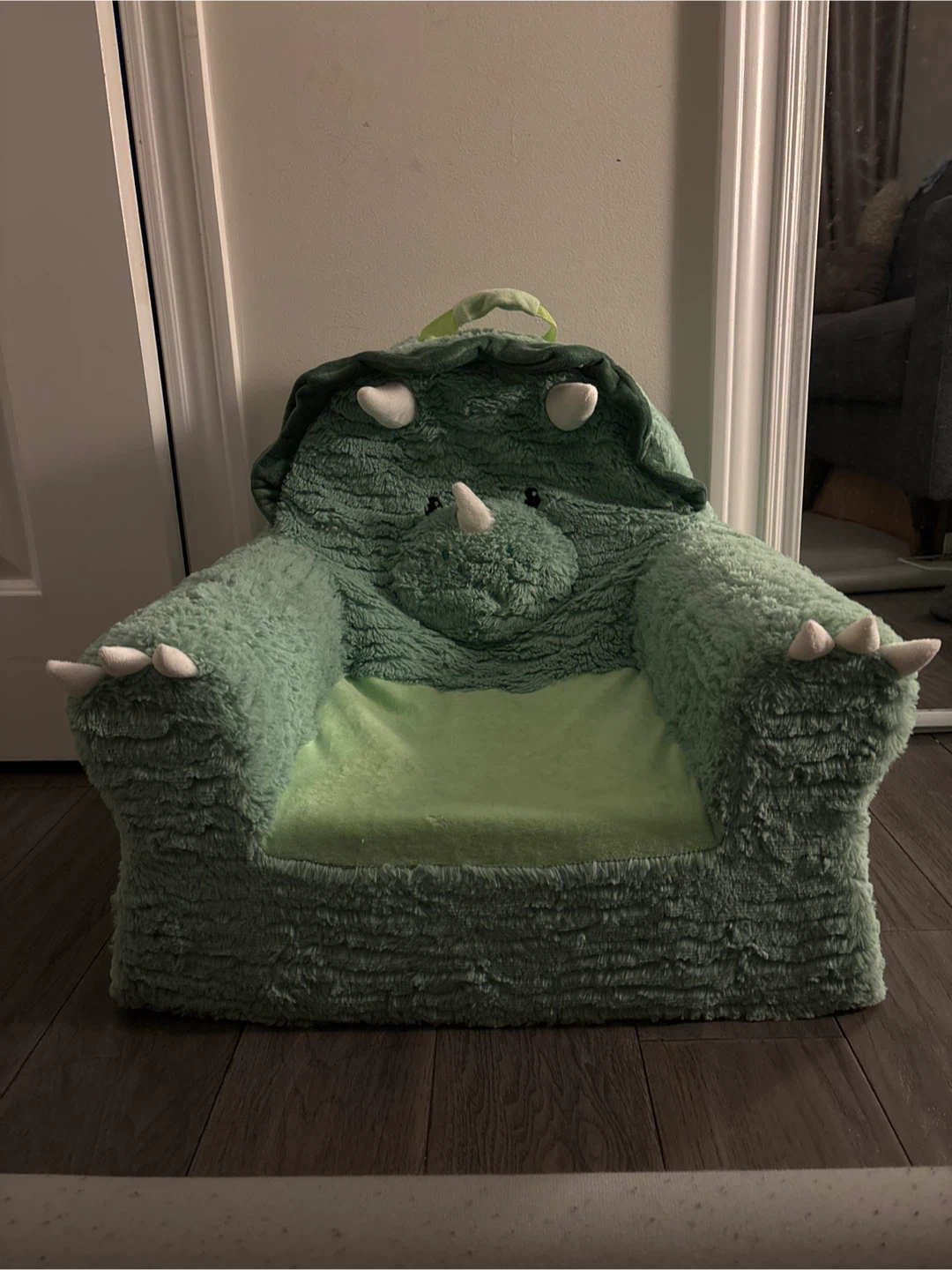 Green Dinosaur Fluffy Toddler Chair