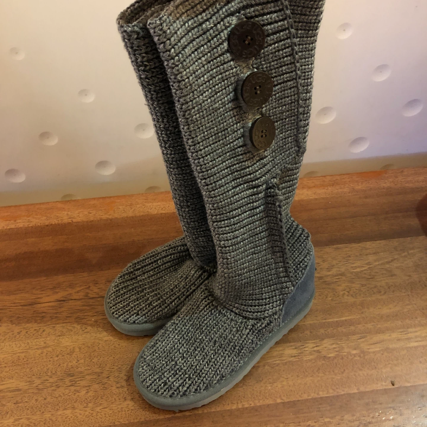 New UGG Gray Knit Boots for women