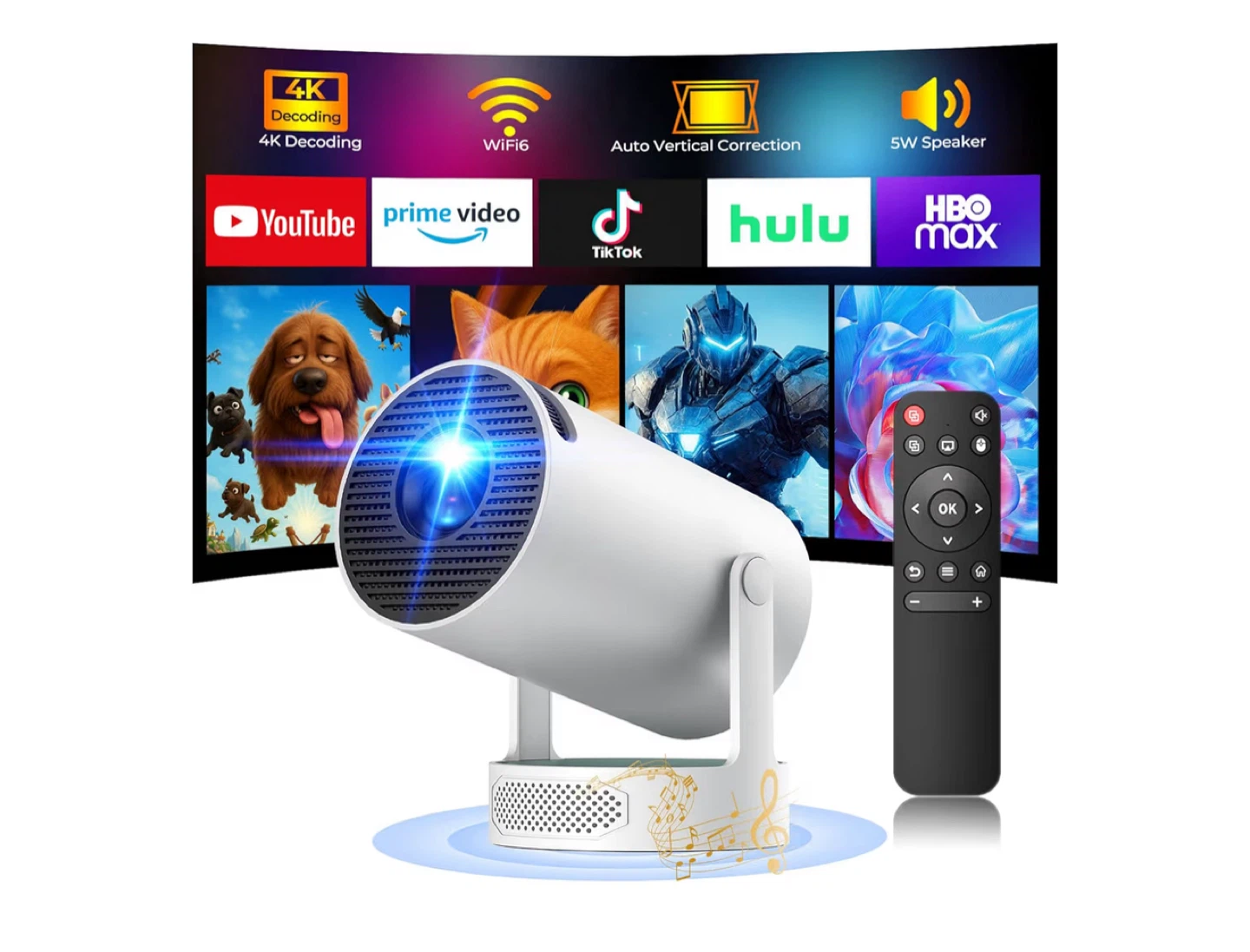 Mini Projector with WiFi and Bluetooth