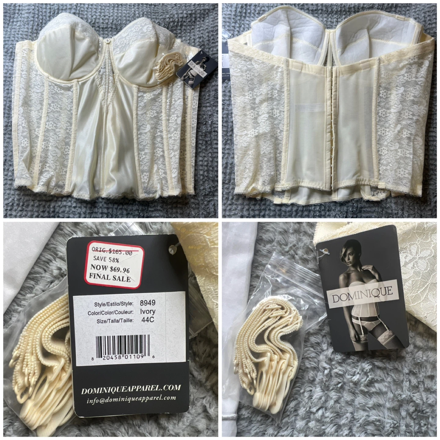 Dominique Ivory Bustier - Size 44C