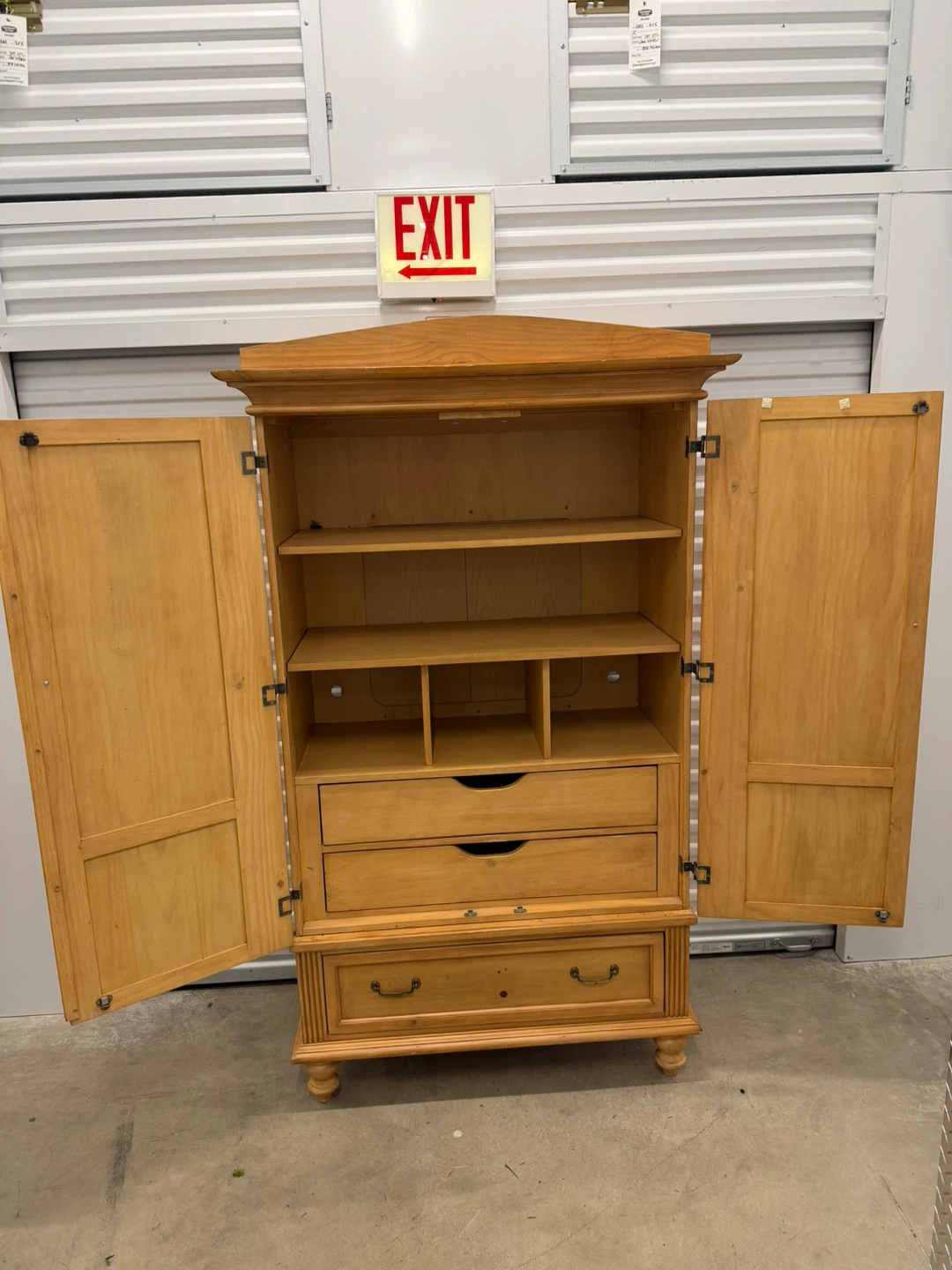 Wooden Armoire with Drawers - photo 2
