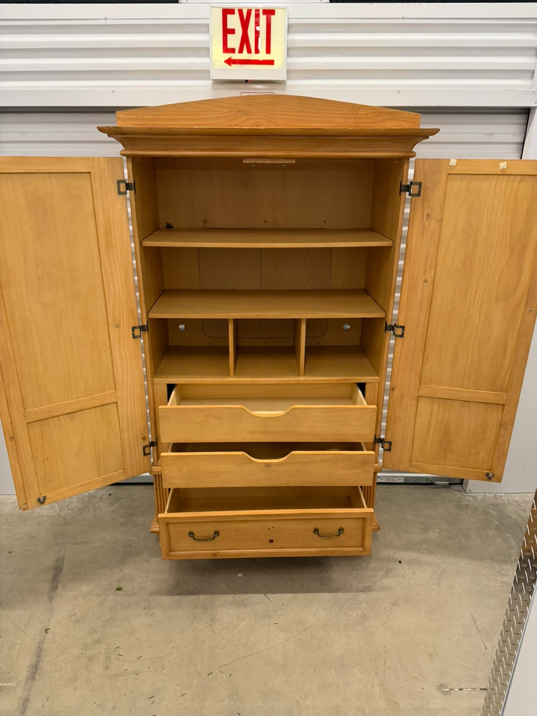 Wooden Armoire with Drawers - photo 3