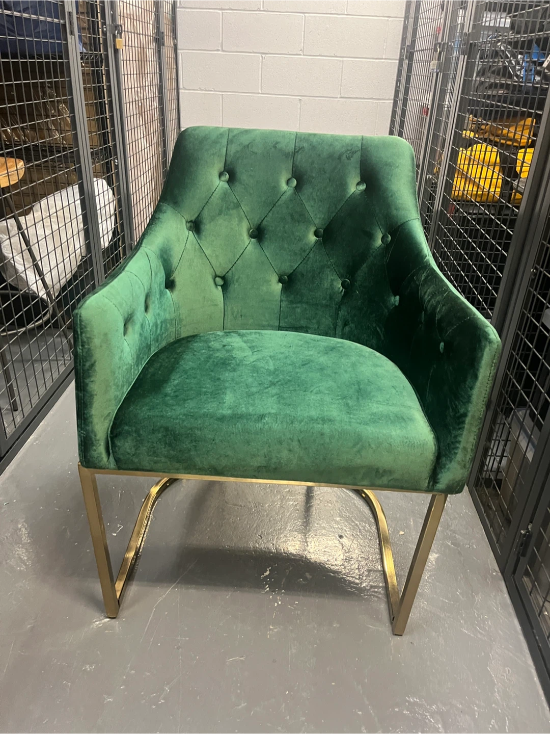 Green Velvet Accent Chair