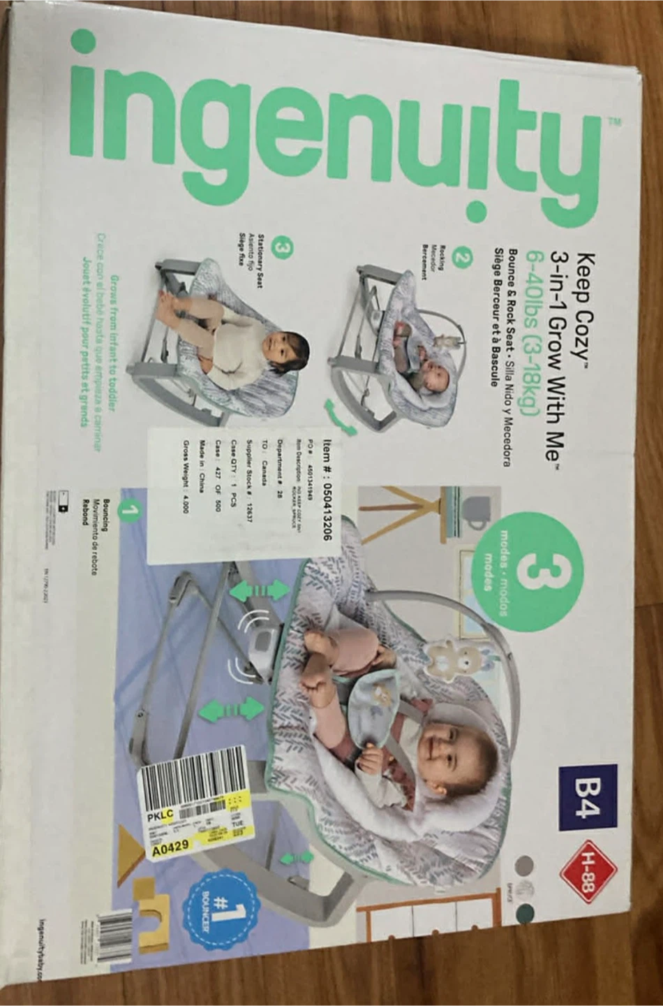 Ingenuity Keep Cozy 3-in-1 Grow With Me Bouncer