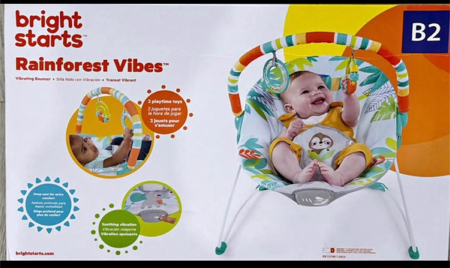 Bright Starts Rainforest Vibes Vibrating Bouncer