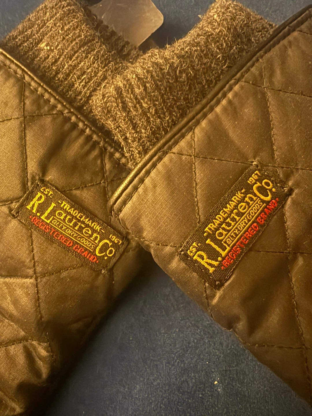 R. Lauren & Co. Quilted Gloves - XL