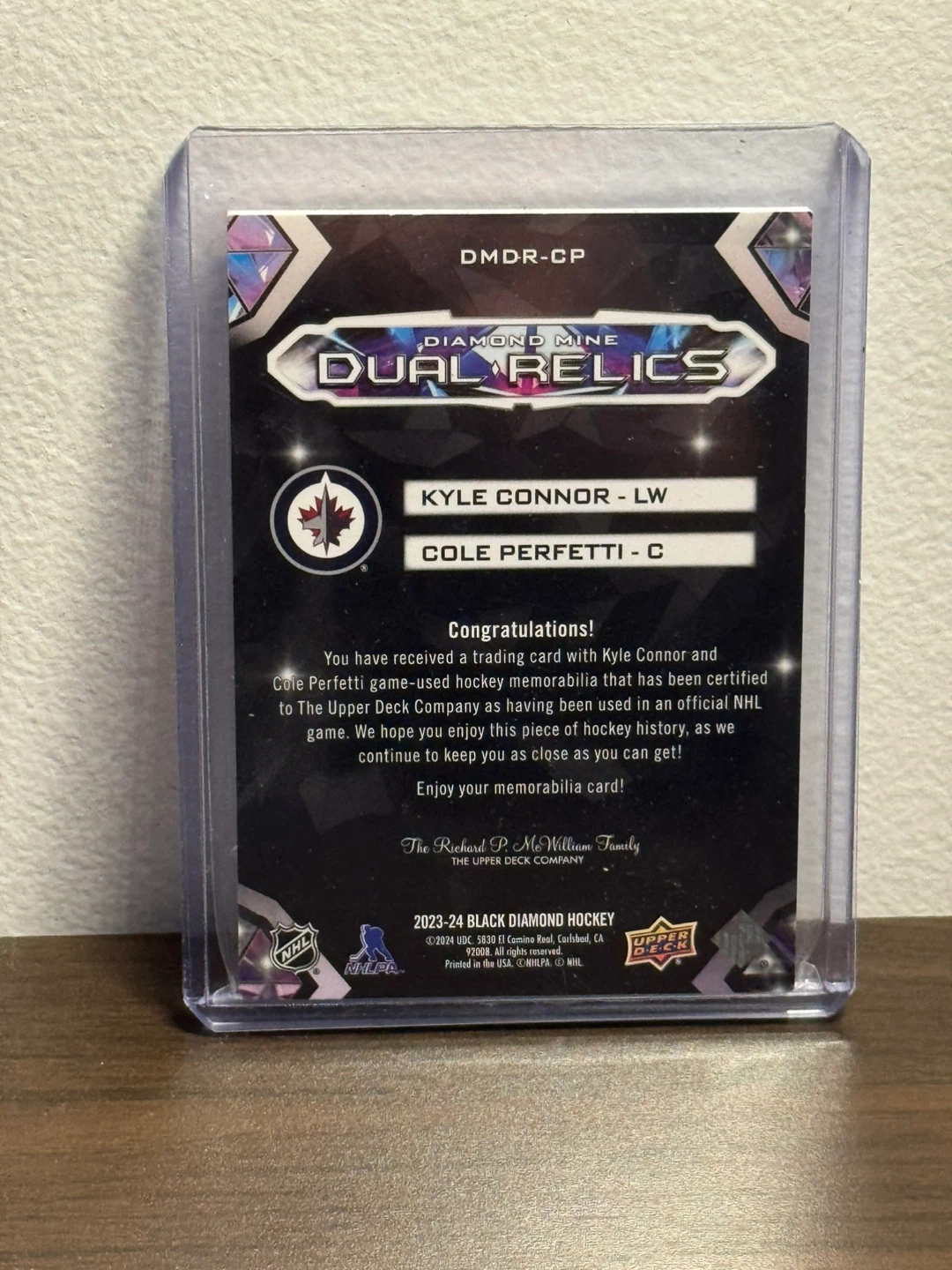 2023-24 Black Diamond Hockey Dual Relics Card - photo 2