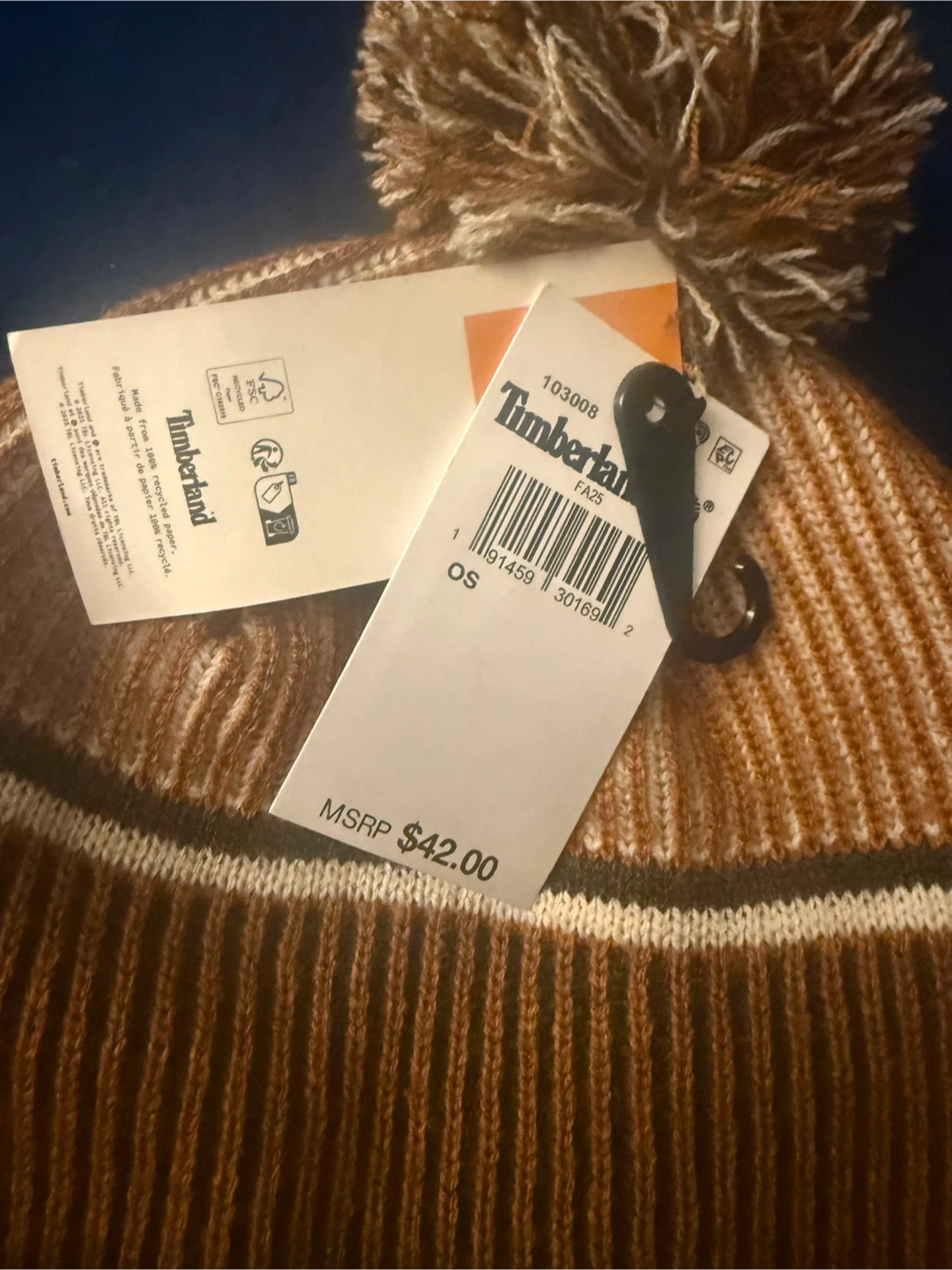 New Timberland Pom Pom Beanie OS - photo 3