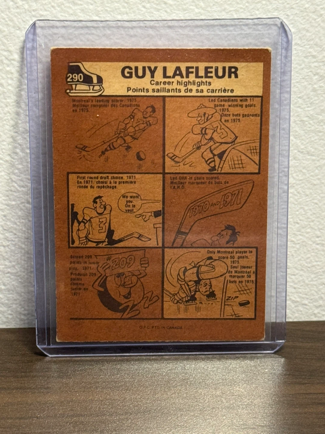 1974-75 Guy Lafleur All-Stars Hockey Card - photo 2