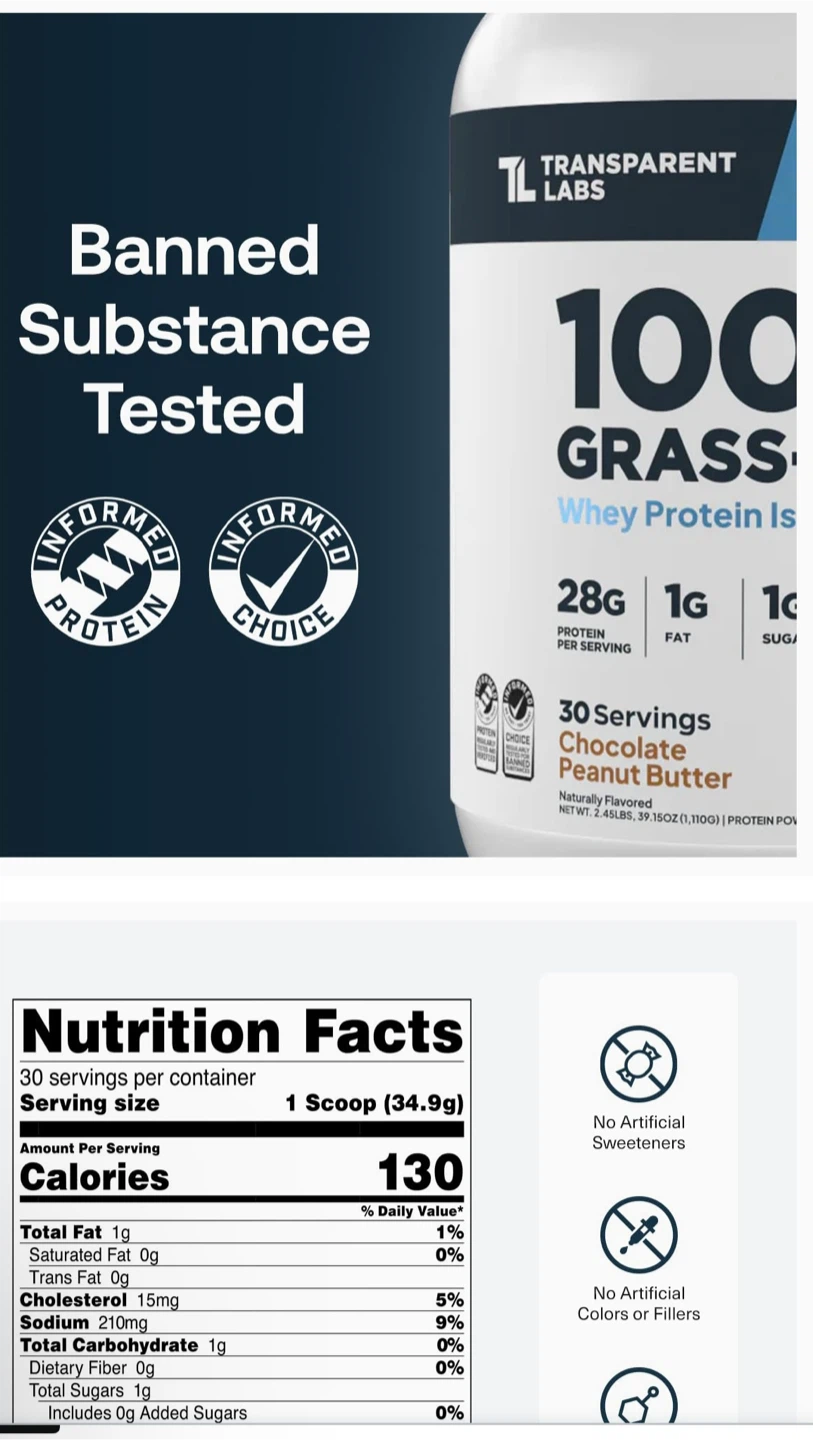 Transparent Labs 100% Grass-Fed Whey Protein Isolate - photo 3