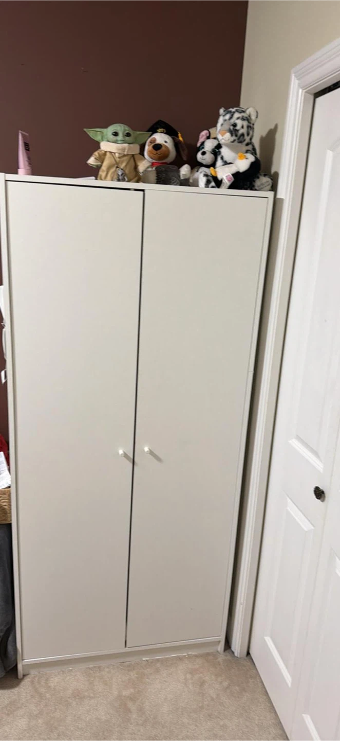 White Wardrobe Cabinet - photo 2