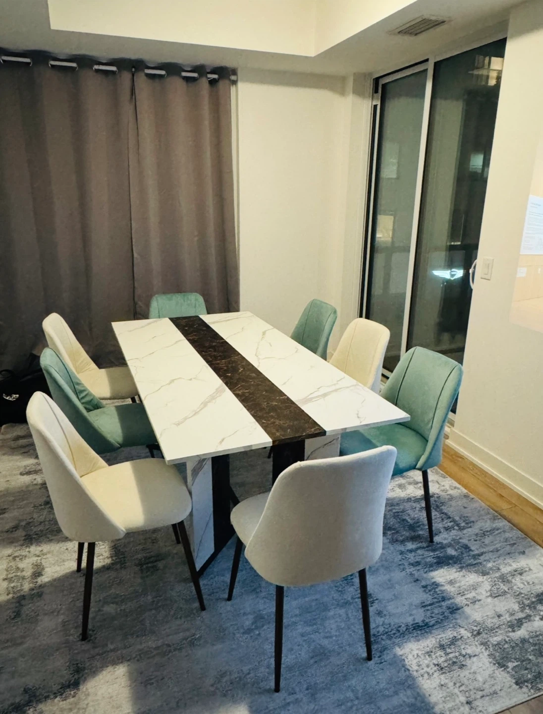 Dining Table + 8 Chairs Set