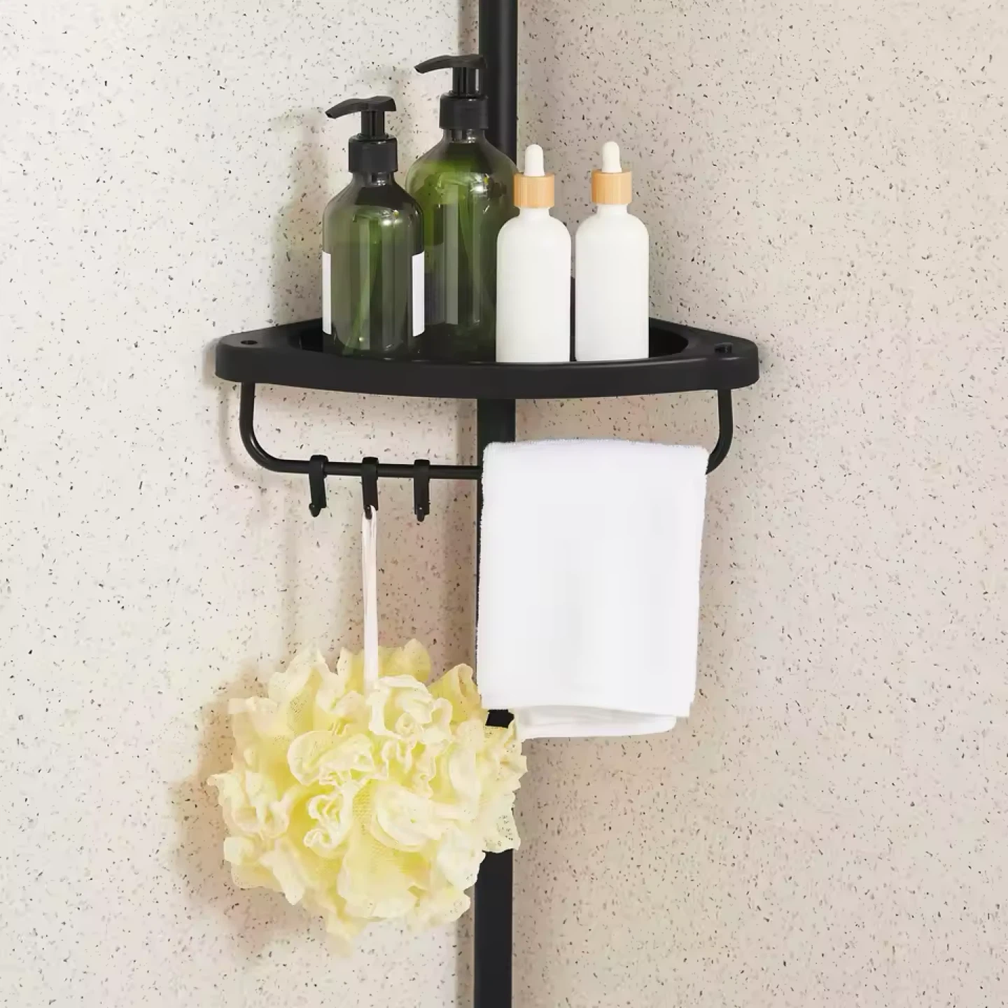 🚚🚚📦Corner Shower Caddy Tension Pole - Black - photo 2