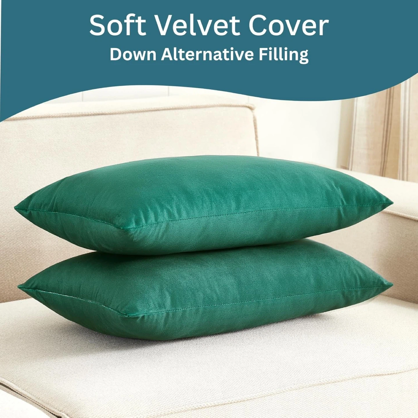 Velvet Down Alternative Pillow Inserts - 2 Pack - photo 2