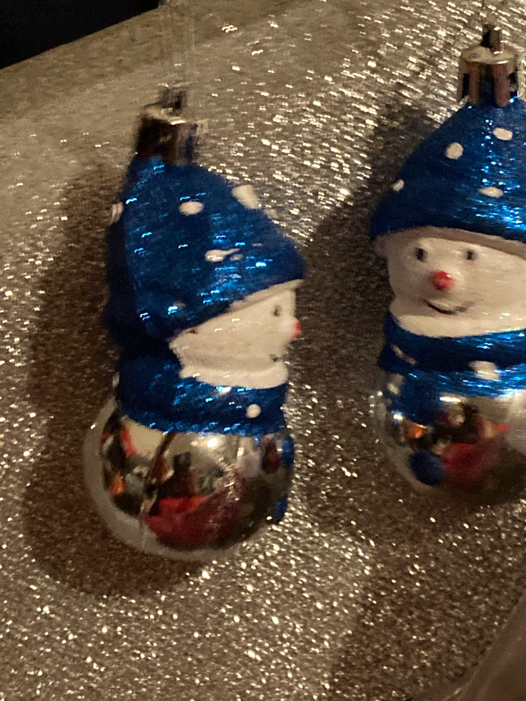 Two Snowman Christmas Ornaments