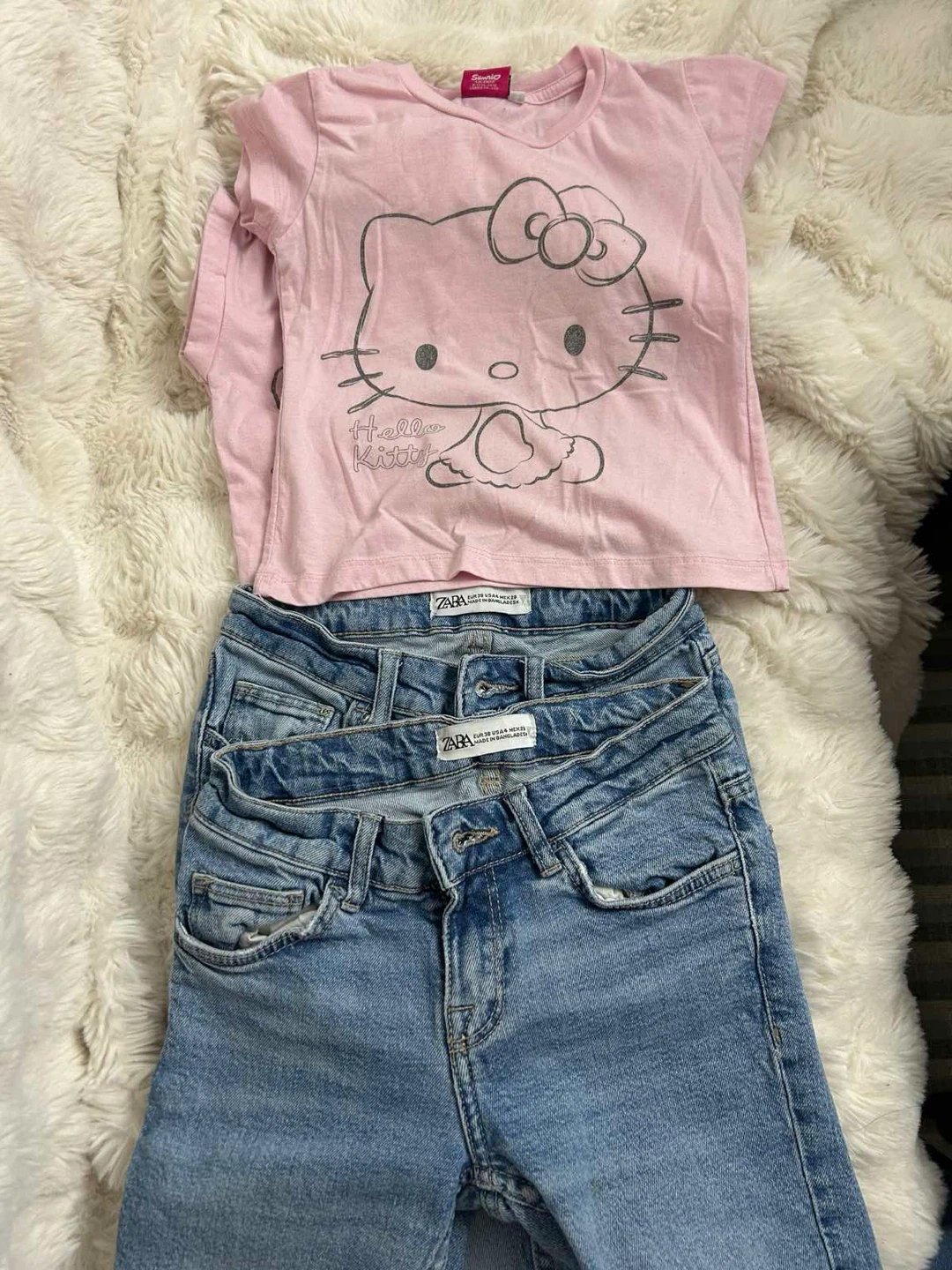 Sanrio Hello Kitty Shirt & Zara Jeans