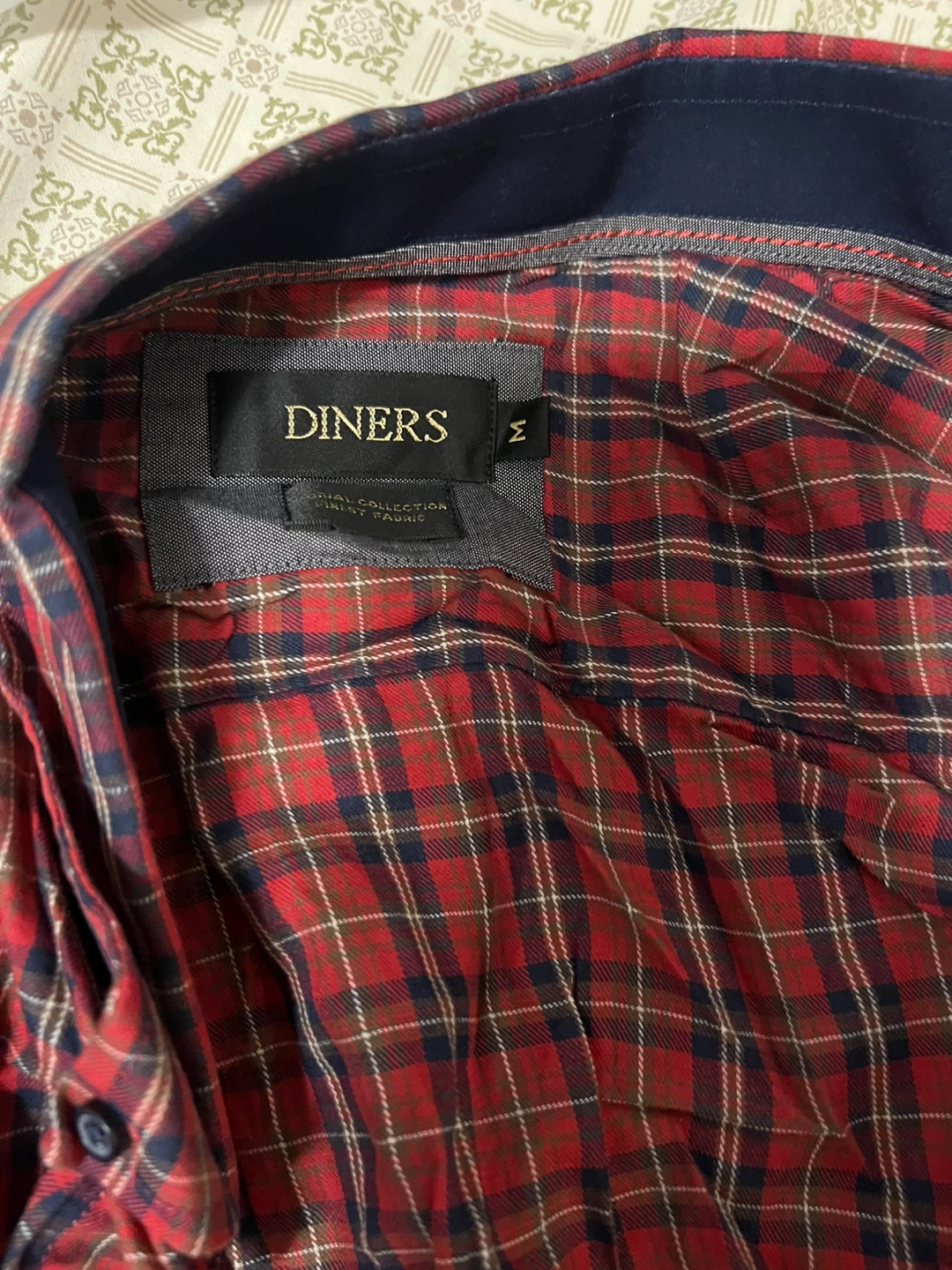 Diners Red Plaid Shirt - Size M - photo 2