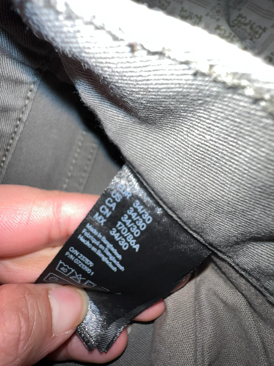 H&M Slim Fit Olive Green Pants - 34/30 - photo 3