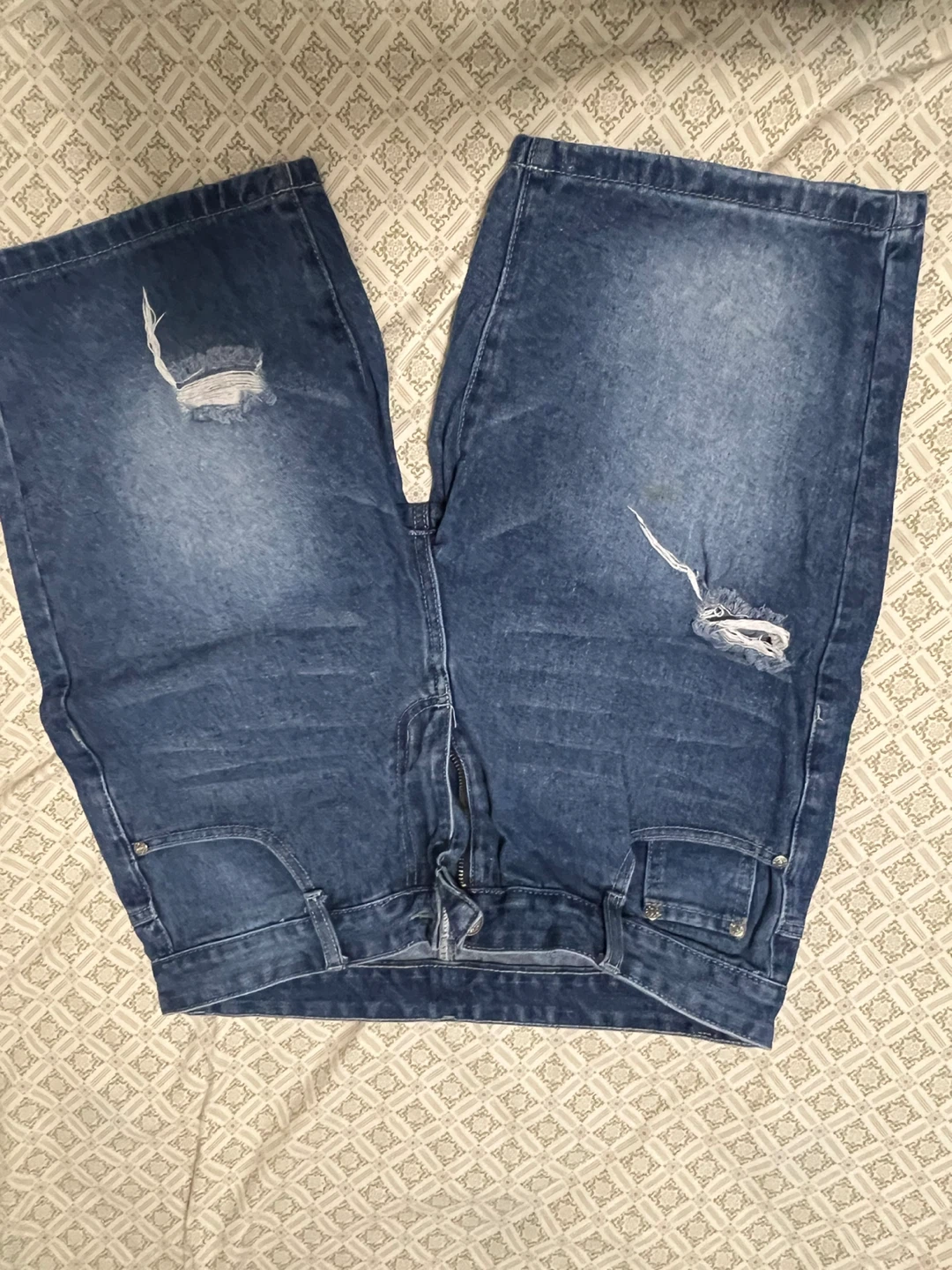 Distressed Denim Shorts