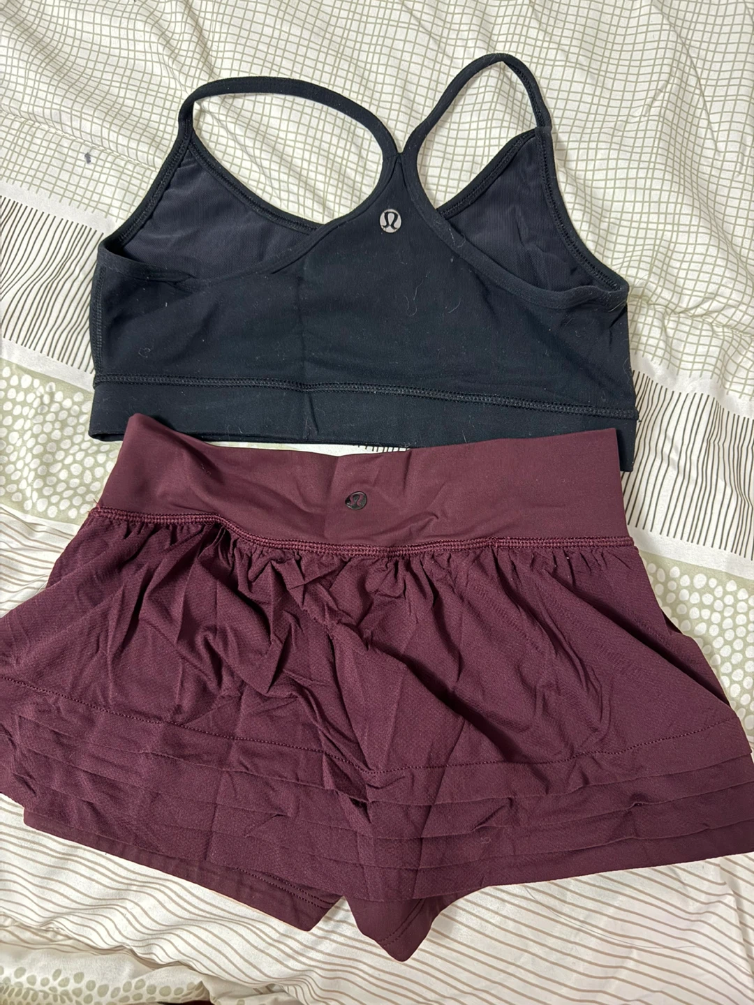 Lululemon Skort Size 4 Maroon, muscle tee & top (Bundle) - photo 2