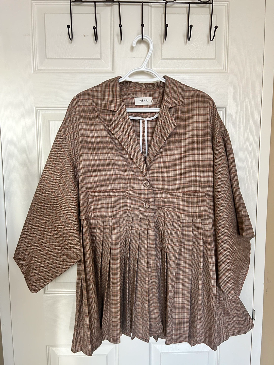 Plaid Blazer Dress coat free sized - photo 2