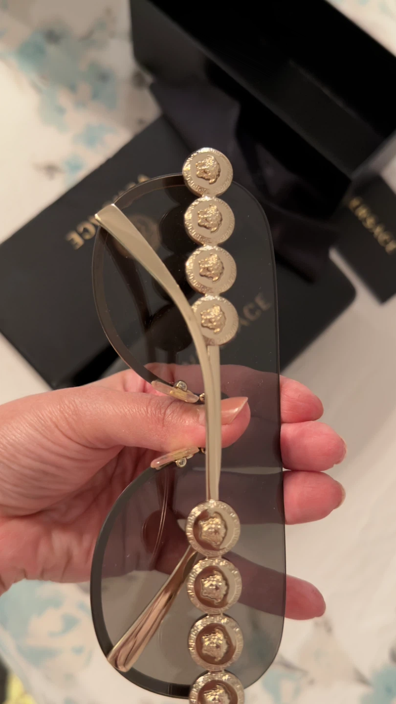 Versace OVE2230B Pale Gold/Dark Brown Sunglasses - photo 3