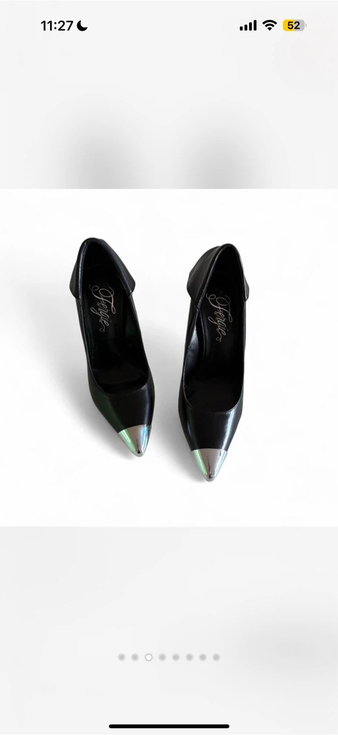 Black Leather Heels - photo 2