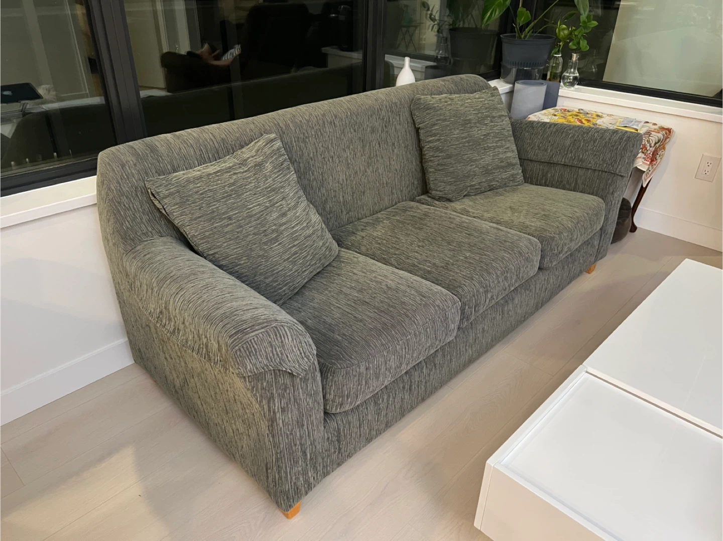 Grey Three-Seat Sofa - photo 2
