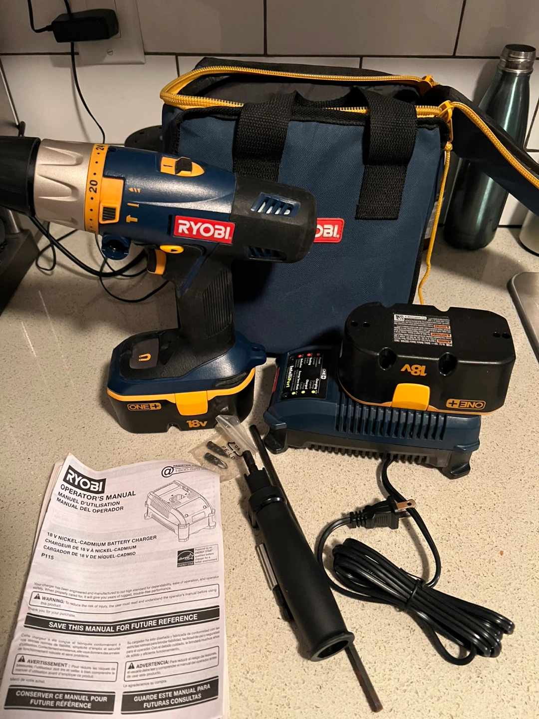 Ryobi ONE+ 18V Drill Kit with Battery & Charger