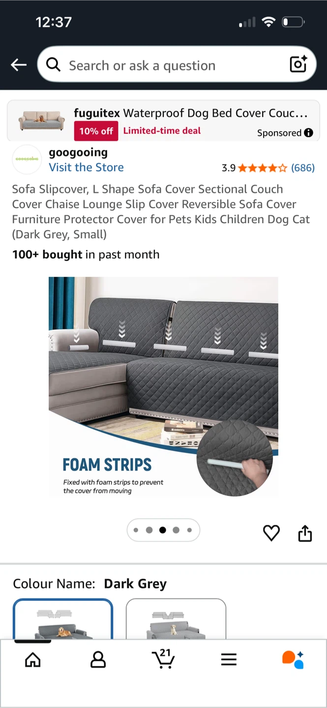 Sofa Cover for L-shape - photo 5
