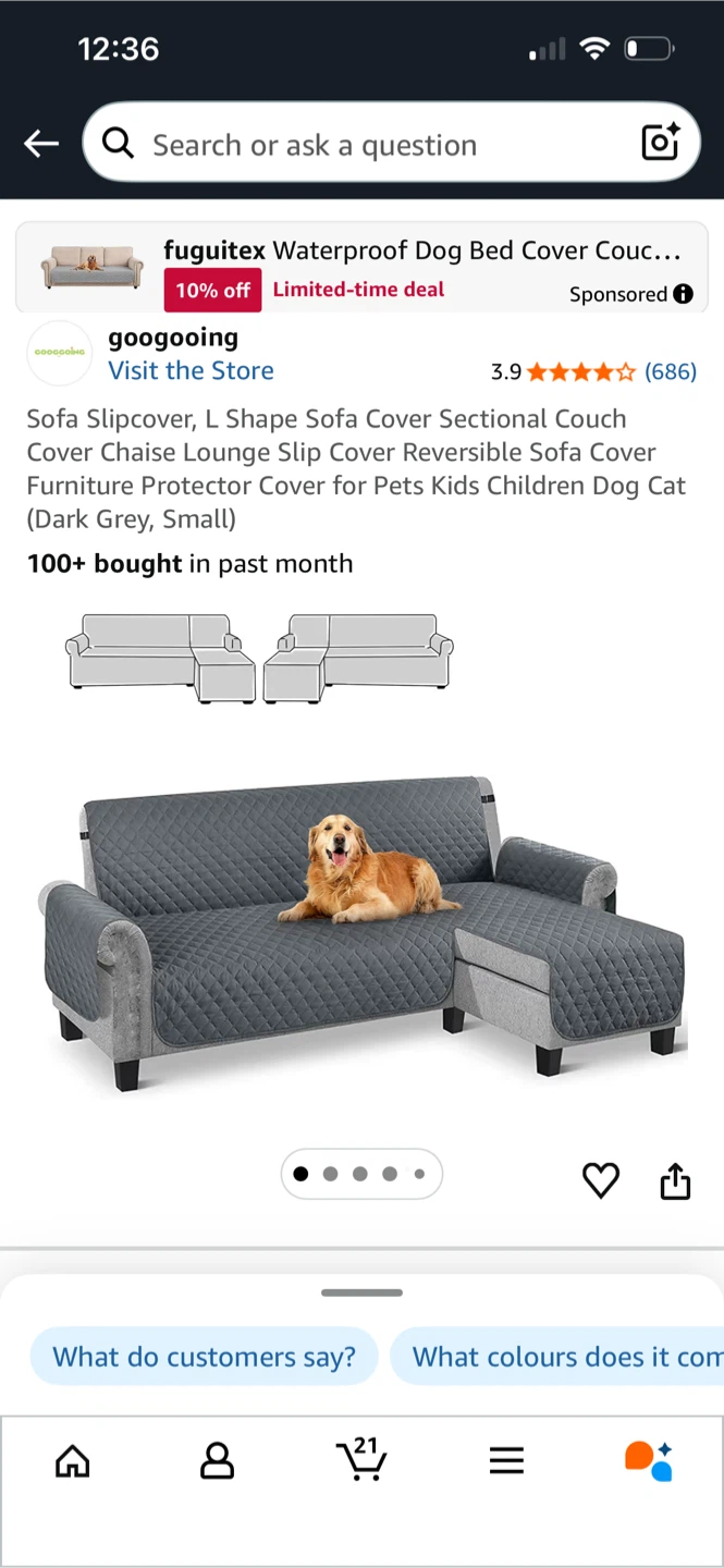 Sofa Cover for L-shape