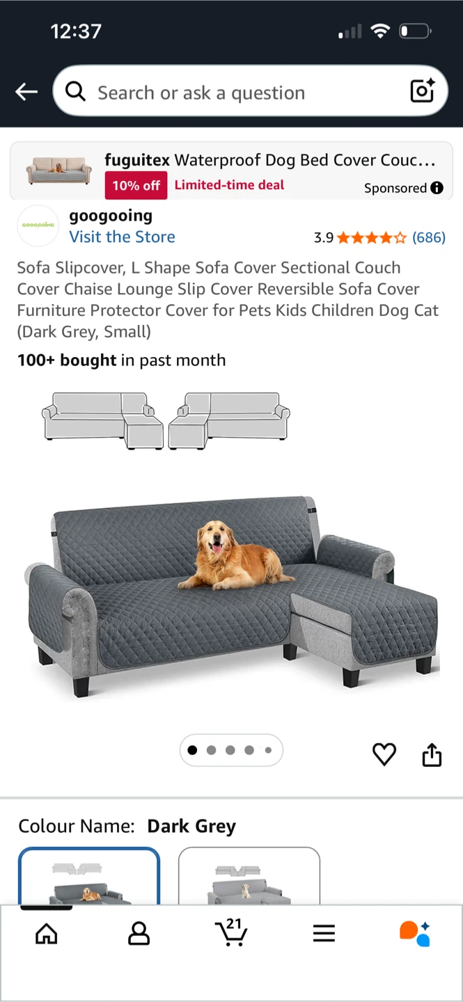 Sofa Cover for L-shape - photo 3