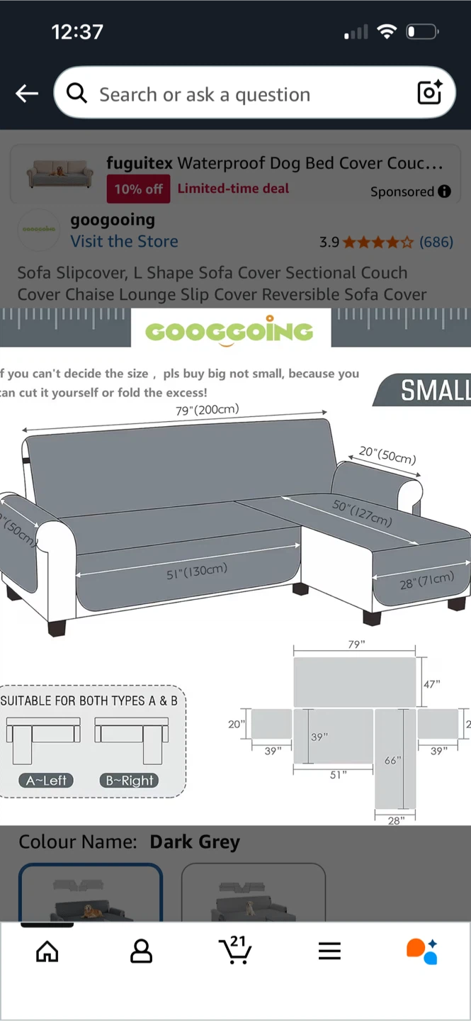 Sofa Cover for L-shape - photo 2