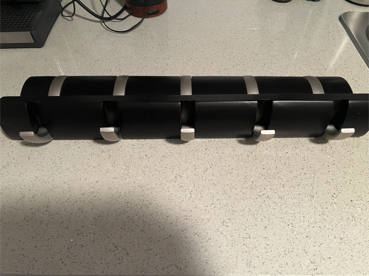 Umbra Flip 5 Hook Rack - Black/Nickel