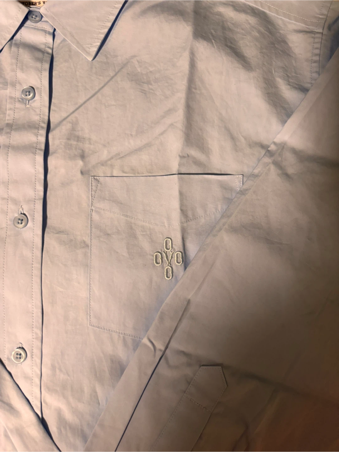 October's Very Own (OVO) Button-Up Shirt, Light Blue - photo 2