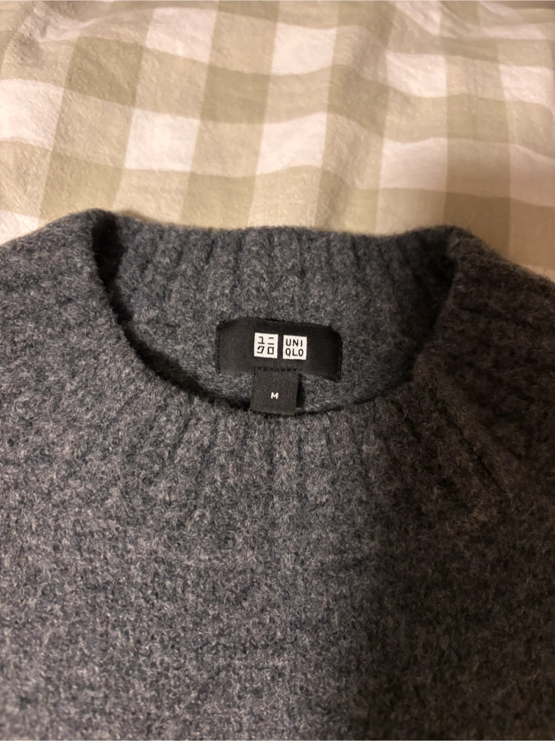 Uniqlo Grey Wool Blend Sweater - Size M - photo 2